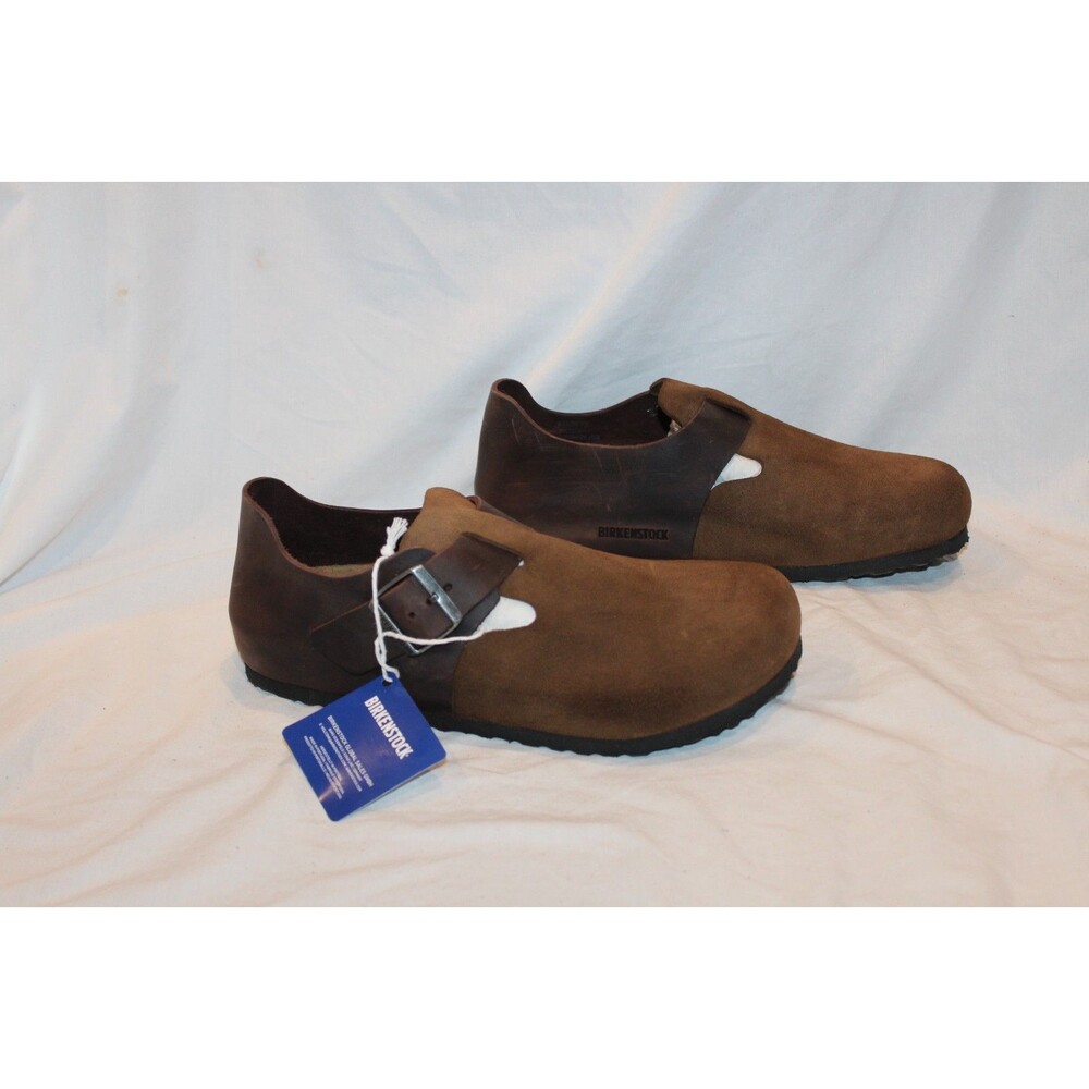 Birkenstock London Men's Mixed Leather Sandals Dark Tea EU 46 REGULAR $180